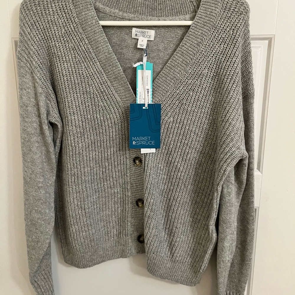 Market & Spruce Heather Gray Cardigan